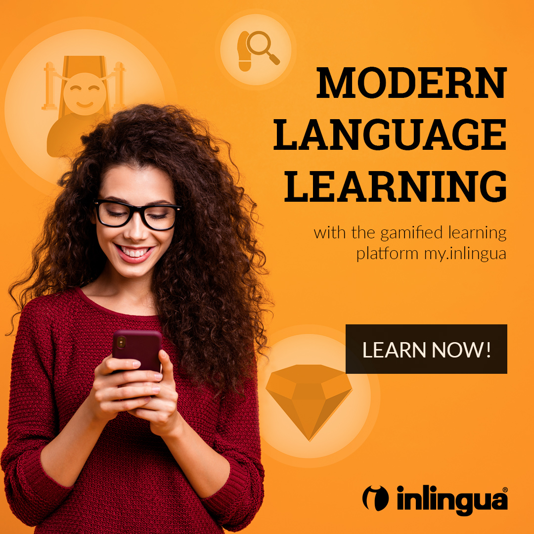 Frau am Smartphone - Angebot Modern Language Learning