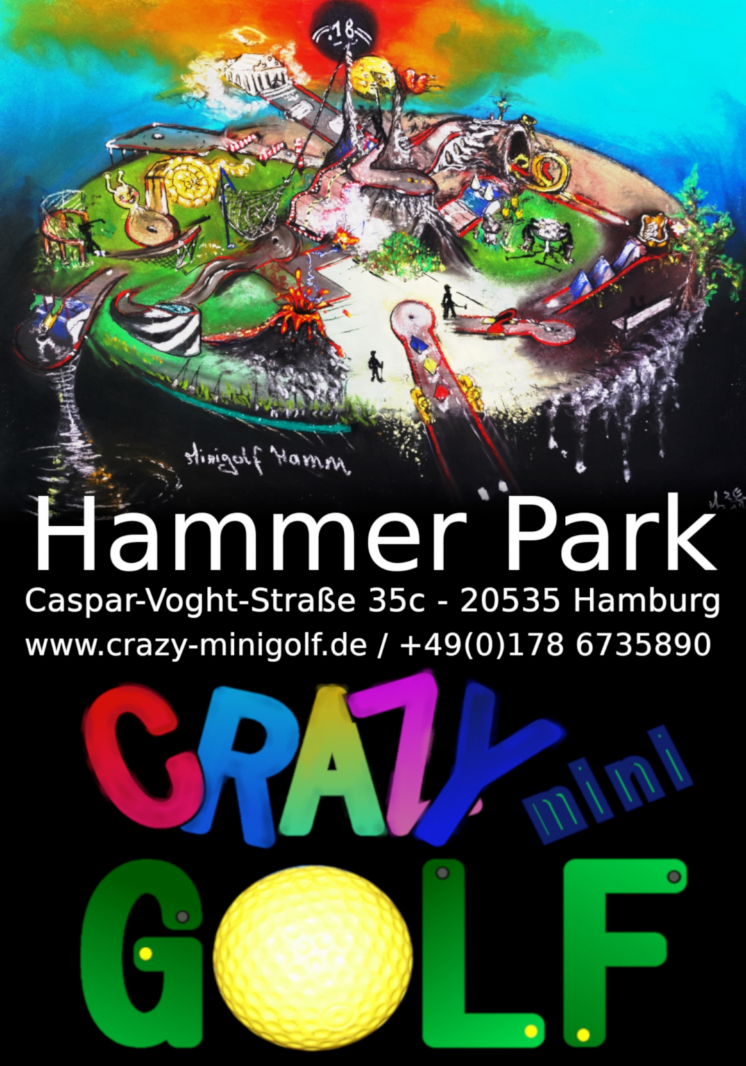 Crazy Minigolf - Hammer Park - Hamburg Azubis spielen günstiger Minigolf! - AzubiCard Hamburg