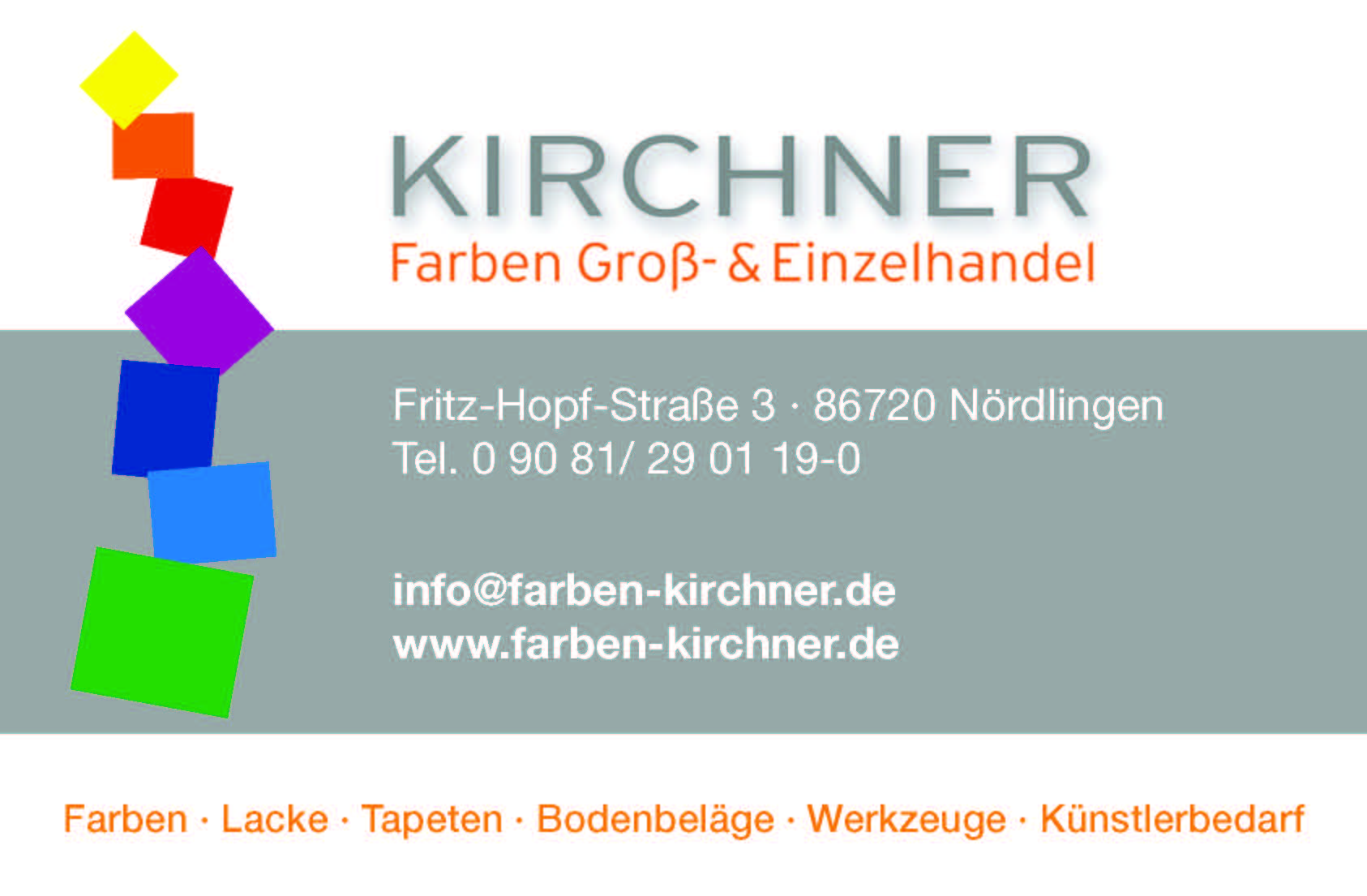 Kirchner Farbengroßhandel - Azubicard Schwaben