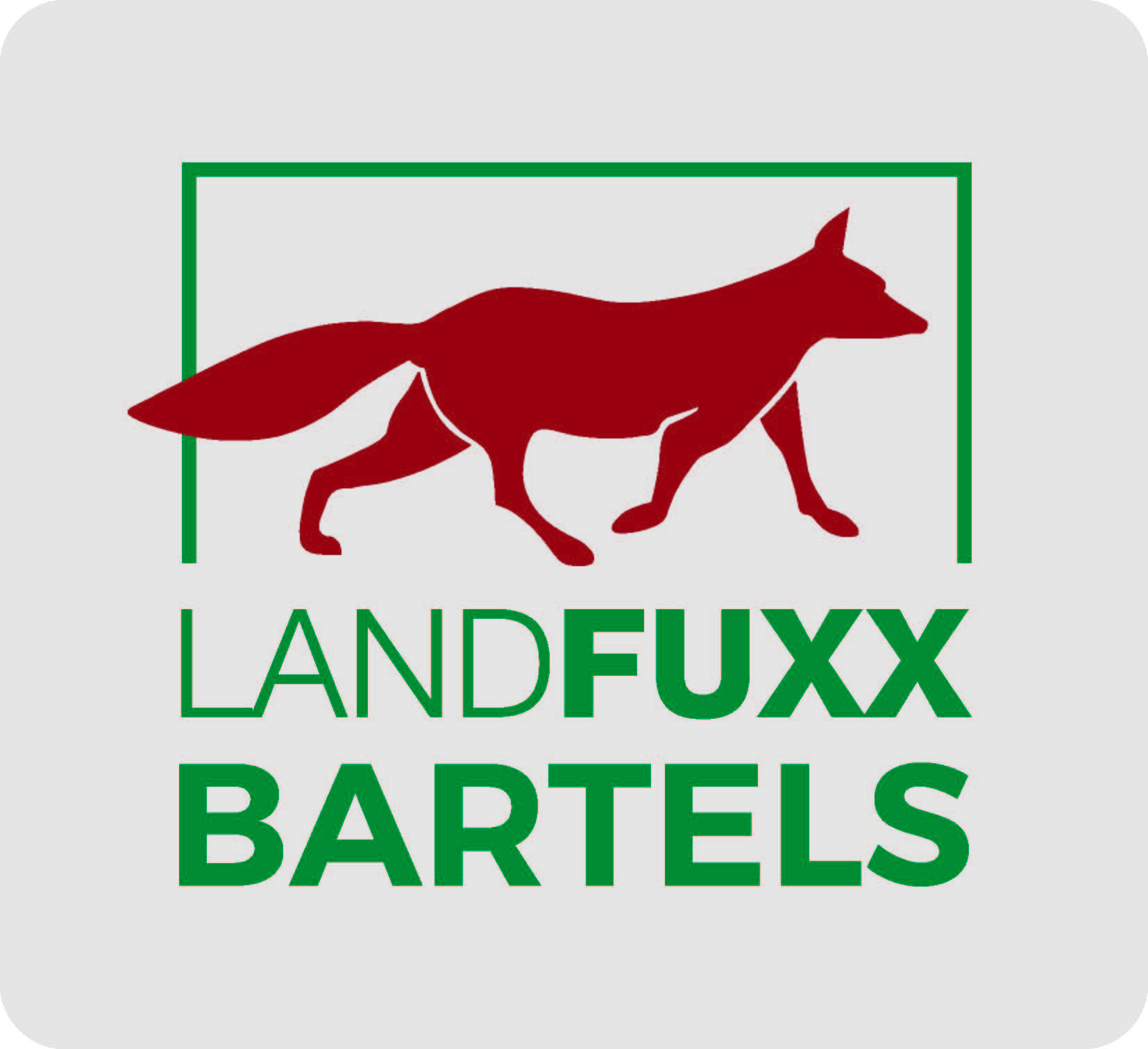 Logo Landfuxx Bartels-roter Fuchs und Schriftzug