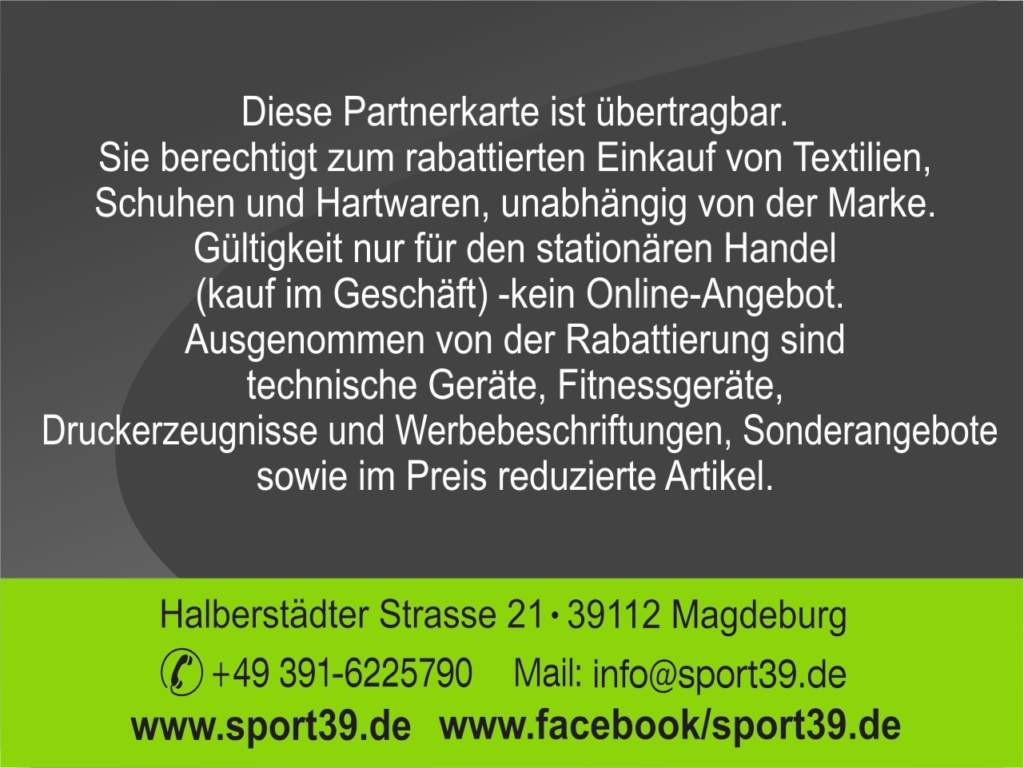 Angebot AzubiCard 20% Rabatt bei Kauf im Geschäft - Erklärung der Einkaufsbestimmungen und Anschrift des Anbieters